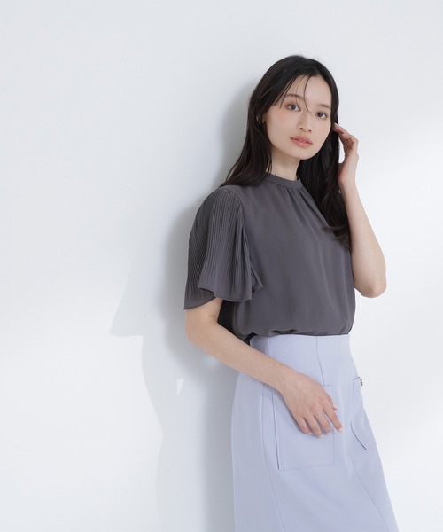 NATURAL BEAUTY BASIC（ナチュラルビューティーベーシック）の「◇楊柳フレアスリーブブラウス（シャツ/ブラウス・レディース・ピンク/チャコールグレー/オフホワイト・SMALL/MEDIUM）」の17枚目の写真