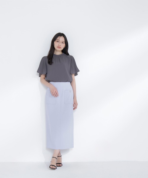 NATURAL BEAUTY BASIC（ナチュラルビューティーベーシック）の「◇楊柳フレアスリーブブラウス（シャツ/ブラウス・レディース・ピンク/チャコールグレー/オフホワイト・SMALL/MEDIUM）」の18枚目の写真