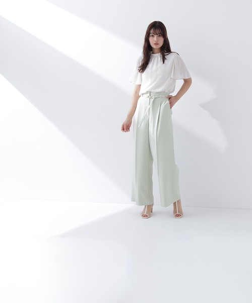 NATURAL BEAUTY BASIC（ナチュラルビューティーベーシック）の「◇楊柳フレアスリーブブラウス（シャツ/ブラウス・レディース・ピンク/チャコールグレー/オフホワイト・SMALL/MEDIUM）」の10枚目の写真