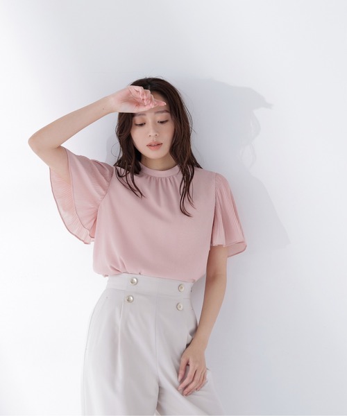NATURAL BEAUTY BASIC（ナチュラルビューティーベーシック）の「◇楊柳フレアスリーブブラウス（シャツ/ブラウス・レディース・ピンク/チャコールグレー/オフホワイト・SMALL/MEDIUM）」の21枚目の写真