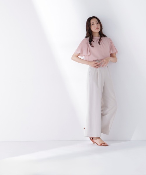NATURAL BEAUTY BASIC（ナチュラルビューティーベーシック）の「◇楊柳フレアスリーブブラウス（シャツ/ブラウス・レディース・ピンク/チャコールグレー/オフホワイト・SMALL/MEDIUM）」の22枚目の写真