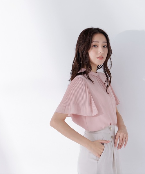 17SS ACE フレアースリーブブラウス【ナチュラル】 ◇楊柳フレアスリーブブラウス（シャツ/ブラウス）｜NATURAL BEAUTY