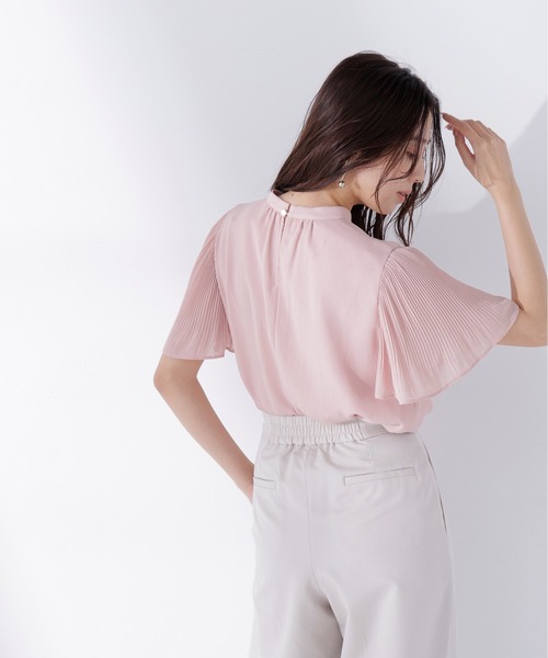 新品 ◎ NATURAL BEAUTY BASIC フレアスリーブブラウス 白 ◇楊柳フレアスリーブブラウス（シャツ/ブラウス）｜NATURAL BEAUTY