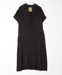 ROBES&CONFECTIONS（ローブスコンフェクションズ）の「Robes & Confections/ローブス&コンフェクションズ/カラミストライプサテンＳＳワンピースＷ（シャツワンピース）」