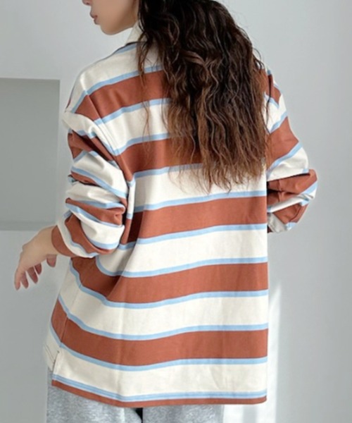 THE NORTH FACE(ザノースフェイス)の「◇THE NORTH FACE◇ WHITE LABEL 正規品/メンズ イージーオン ストライプ ポロシャツ M'S EASYON STRIPE POLO TEE(ポロシャツ・レディース・キャメル/ライトブルー/ブラック・M)」の18枚目の写真