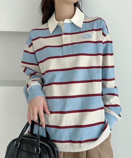 THE NORTH FACE(ザノースフェイス)の「◇THE NORTH FACE◇ WHITE LABEL 正規品/メンズ イージーオン ストライプ ポロシャツ M'S EASYON STRIPE POLO TEE(ポロシャツ・レディース・キャメル/ライトブルー/ブラック・M)」の10枚目の写真