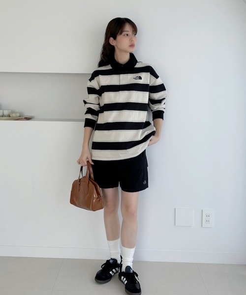 THE NORTH FACE(ザノースフェイス)の「◇THE NORTH FACE◇ WHITE LABEL 正規品/メンズ イージーオン ストライプ ポロシャツ M'S EASYON STRIPE POLO TEE(ポロシャツ・レディース・キャメル/ライトブルー/ブラック・M)」の7枚目の写真