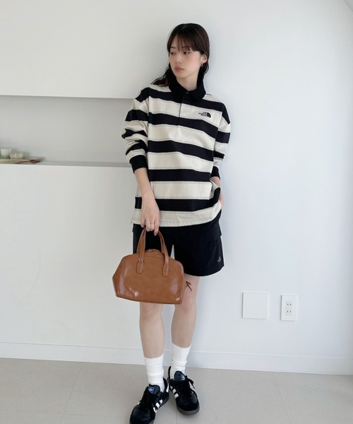 THE NORTH FACE(ザノースフェイス)の「◇THE NORTH FACE◇ WHITE LABEL 正規品/メンズ イージーオン ストライプ ポロシャツ M'S EASYON STRIPE POLO TEE(ポロシャツ・レディース・キャメル/ライトブルー/ブラック・M)」の8枚目の写真