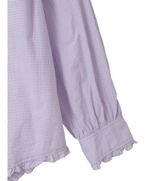 PINK HOUSE（ピンクハウス）の「ネームワッペン使いギンガムフードブラウス（シャツ/ブラウス・レディース・ラベンダー/スカイブルー/ブラック/レッド/ピンク・フリー）」の10枚目の写真
