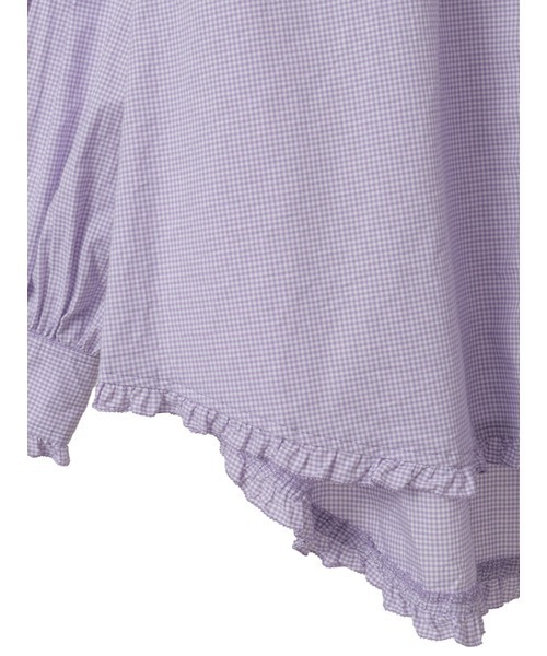 PINK HOUSE（ピンクハウス）の「ネームワッペン使いギンガムフードブラウス（シャツ/ブラウス・レディース・ラベンダー/スカイブルー/ブラック/レッド/ピンク・フリー）」の11枚目の写真