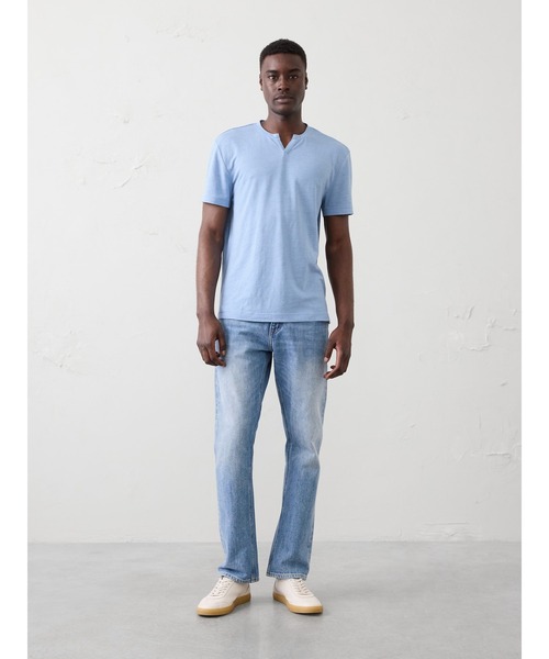BANANA REPUBLIC FACTORY STORE（バナナリパブリック ファクトリーストア）の「BANANA REPUBLIC FACTORY STORE　　スタンダードフィット リネンブレンド ノッチネック Tシャツ（Tシャツ/カットソー・メンズ・ベージュ/ネイビー/ブルー/ピンク/グリーン・XL/M/S/L）」の6枚目の写真