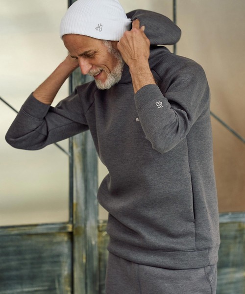 Maison code 13（メゾンコードサーティーン）の「mpa4061-cardboard knit raglan sleeve hoodie パーカー(M26S-21)（パーカー・メンズ・グリーン系その他/グレー/ブラック・S/M/L/XL）」の4枚目の写真