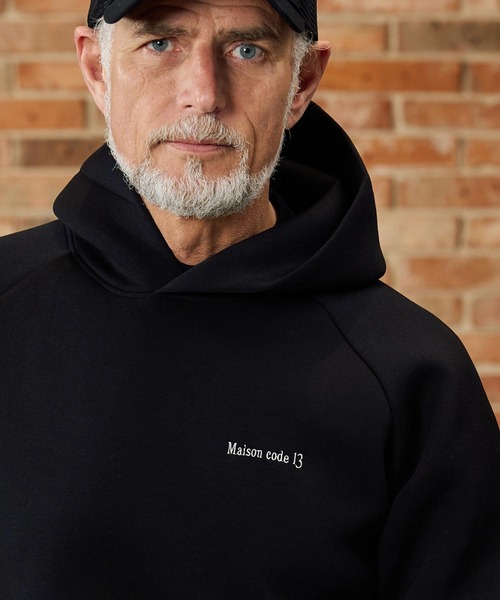 Maison code 13（メゾンコードサーティーン）の「mpa4061-cardboard knit raglan sleeve hoodie パーカー(M26S-21)（パーカー・メンズ・グリーン系その他/グレー/ブラック・S/M/L/XL）」の9枚目の写真
