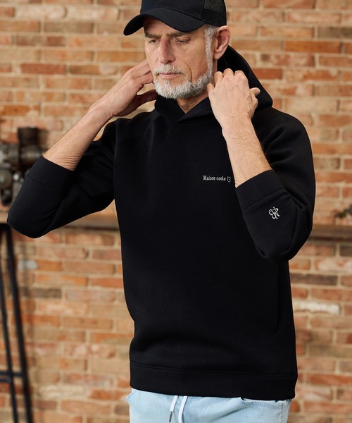 Maison code 13（メゾンコードサーティーン）の「mpa4061-cardboard knit raglan sleeve hoodie パーカー(M26S-21)（パーカー・メンズ・グリーン系その他/グレー/ブラック・S/M/L/XL）」の10枚目の写真