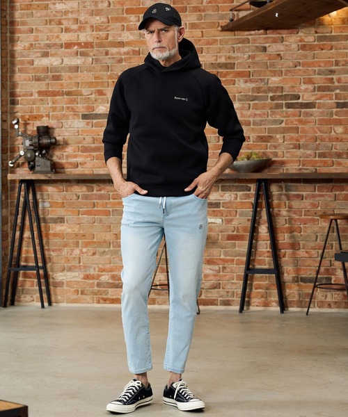 Maison code 13（メゾンコードサーティーン）の「mpa4061-cardboard knit raglan sleeve hoodie パーカー(M26S-21)（パーカー・メンズ・グリーン系その他/グレー/ブラック・S/M/L/XL）」の11枚目の写真