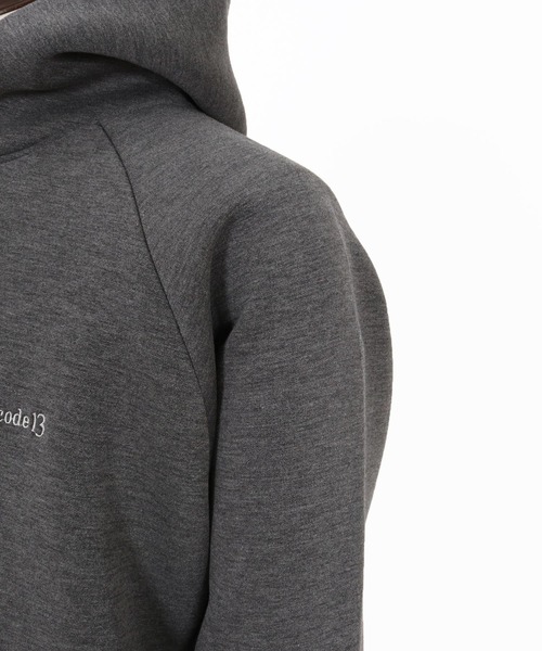 Maison code 13（メゾンコードサーティーン）の「mpa4061-cardboard knit raglan sleeve hoodie パーカー(M26S-21)（パーカー・メンズ・グリーン系その他/グレー/ブラック・S/M/L/XL）」の19枚目の写真