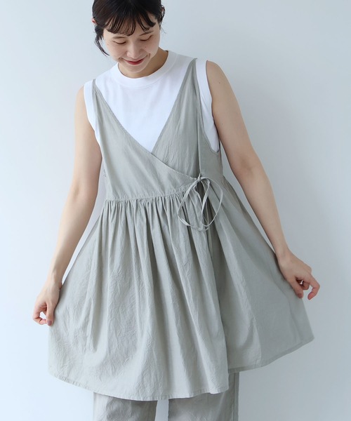 yuni(ユニ )の「△cotton cupla product dye cachecoeur bitier blouse(シャツ/ブラウス・レディース・ピンク/カーキ/ネイビー/ブルー/ブラック/ダークブラウン・FREE)」の4枚目の写真