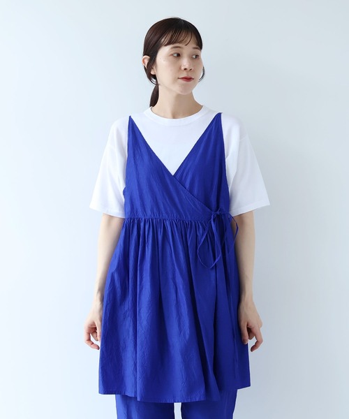 yuni(ユニ )の「△cotton cupla product dye cachecoeur bitier blouse(シャツ/ブラウス・レディース・ピンク/カーキ/ネイビー/ブルー/ブラック/ダークブラウン・FREE)」の6枚目の写真