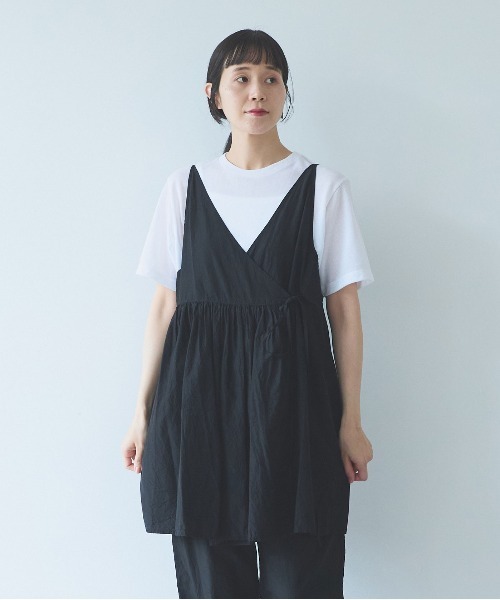 yuni(ユニ )の「△cotton cupla product dye cachecoeur bitier blouse(シャツ/ブラウス・レディース・ピンク/カーキ/ネイビー/ブルー/ブラック/ダークブラウン・FREE)」の2枚目の写真