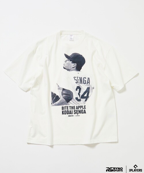 FREAK'S STORE(フリークスストア)の「MLB PLAYERS× RYNO SPORTS ×FREAK’S STORE 別注 【SENGA】CLOSE UP PHOTO TEE(Tシャツ/カットソー・メンズ・ブラック/ホワイト・LARGE/MEDIUM/SMALL/ONE SIZE)」の2枚目の写真