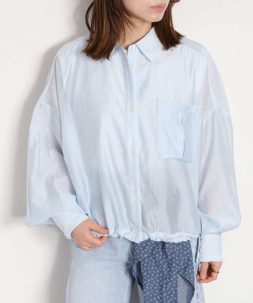 cepo（セポ）の「【ZOZO限定カラー】〈袖2way〉アソートカラーシアードロストマルチシャツ（シャツ/ブラウス・レディース・オフホワイト/サックスブルー/イエロー/ベージュ/ホワイト系その他/ピンク・M）」の4枚目の写真