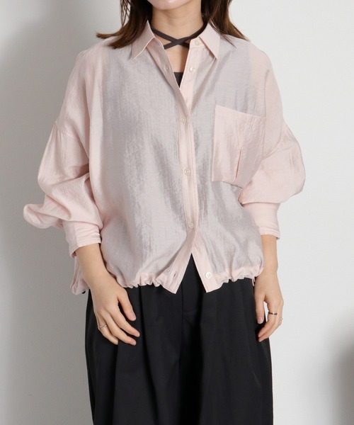 cepo（セポ）の「【ZOZO限定カラー】〈袖2way〉アソートカラーシアードロストマルチシャツ（シャツ/ブラウス・レディース・オフホワイト/サックスブルー/イエロー/ベージュ/ホワイト系その他/ピンク・M）」の12枚目の写真