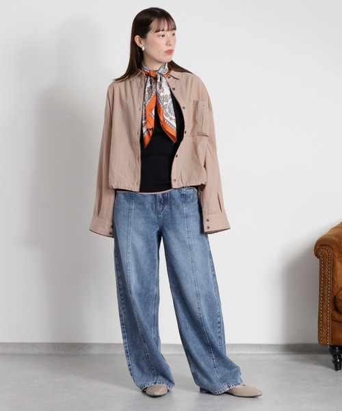 cepo（セポ）の「【ZOZO限定カラー】〈袖2way〉アソートカラーシアードロストマルチシャツ（シャツ/ブラウス・レディース・オフホワイト/サックスブルー/イエロー/ベージュ/ホワイト系その他/ピンク・M）」の14枚目の写真