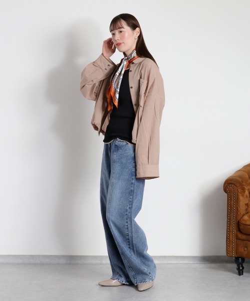 cepo（セポ）の「【ZOZO限定カラー】〈袖2way〉アソートカラーシアードロストマルチシャツ（シャツ/ブラウス・レディース・オフホワイト/サックスブルー/イエロー/ベージュ/ホワイト系その他/ピンク・M）」の15枚目の写真