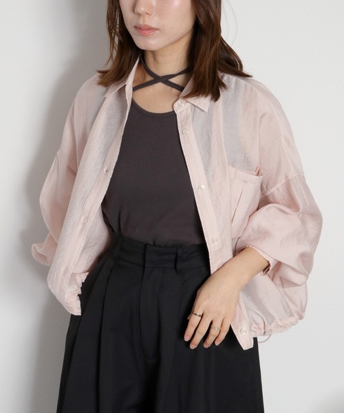 cepo（セポ）の「【ZOZO限定カラー】〈袖2way〉アソートカラーシアードロストマルチシャツ（シャツ/ブラウス・レディース・オフホワイト/サックスブルー/イエロー/ベージュ/ホワイト系その他/ピンク・M）」の13枚目の写真