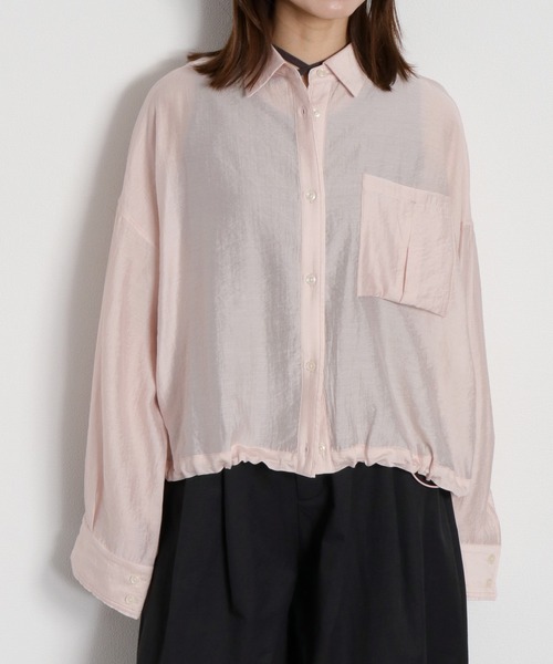 cepo（セポ）の「【ZOZO限定カラー】〈袖2way〉アソートカラーシアードロストマルチシャツ（シャツ/ブラウス・レディース・オフホワイト/サックスブルー/イエロー/ベージュ/ホワイト系その他/ピンク・M）」の7枚目の写真