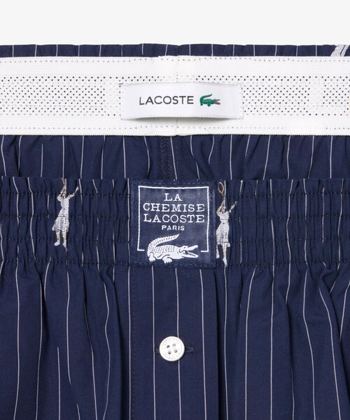 LACOSTE（ラコステ）の「プレイヤージャカード ストライプ ポプリンショートパンツ（その他パンツ・レディース・ブルー系その他・38/36）」の4枚目の写真