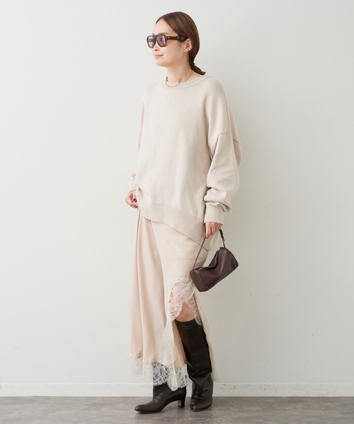 Deuxieme Classe（ドゥーズィエムクラス）の「*Lace Trimmed ドレス 1（ワンピース・レディース・ベージュ・FREE）」の8枚目の写真