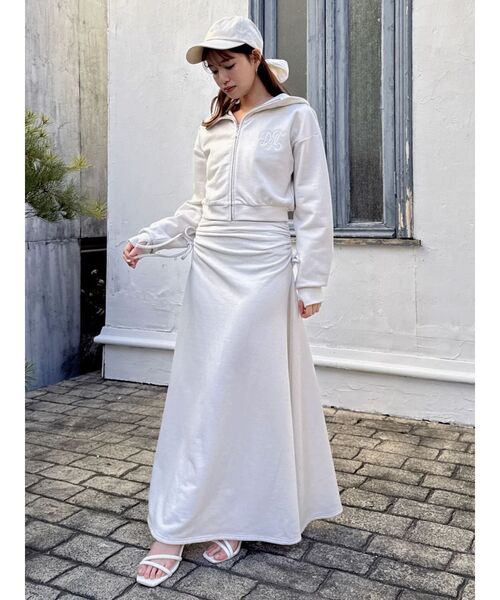 dazzlin（ダズリン）の「【UV】ロゴジップショートパーカー（パーカー・レディース・アイボリー/ネイビー/ピンク・FREE）」の9枚目の写真