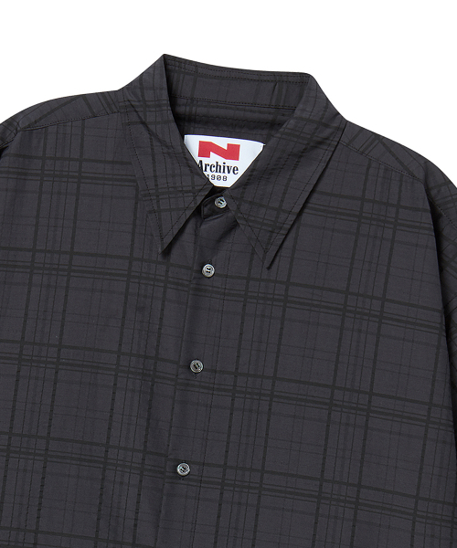 Beyond Closet（-）の「[コレクションライン] ラックスファブリックチェック半袖シャツチャコールグレー（シャツ/ブラウス・メンズ・その他・MEDIUM/LARGE）」の4枚目の写真