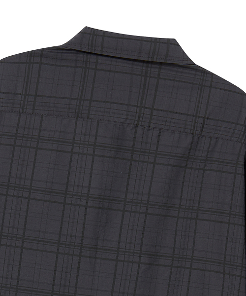 Beyond Closet（-）の「[コレクションライン] ラックスファブリックチェック半袖シャツチャコールグレー（シャツ/ブラウス・メンズ・その他・MEDIUM/LARGE）」の5枚目の写真