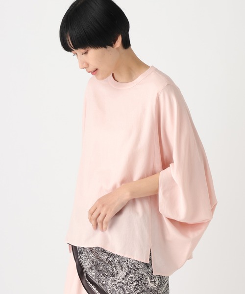 Elura(エルーラ)の「≪UVカット・セットアップ対応≫シャリサラプルオーバー/661827(シャツ/ブラウス・レディース・ダークブラウン/ライトピンク/ネイビー/ベージュ・FREE)」の4枚目の写真
