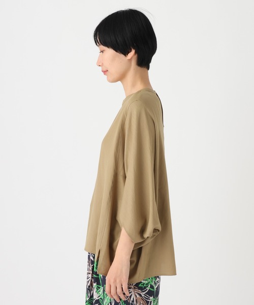 Elura(エルーラ)の「≪UVカット・セットアップ対応≫シャリサラプルオーバー/661827(シャツ/ブラウス・レディース・ダークブラウン/ライトピンク/ネイビー/ベージュ・FREE)」の15枚目の写真