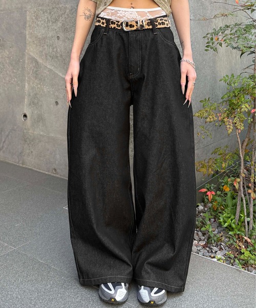 sedacle(セダクル)の「バックボタンベルトデニム(デニムパンツ・メンズ・ブラック/インディゴブルー・LARGE/MEDIUM/SMALL)」の6枚目の写真