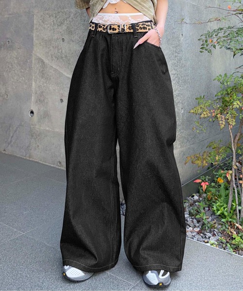 sedacle(セダクル)の「バックボタンベルトデニム(デニムパンツ・メンズ・ブラック/インディゴブルー・LARGE/MEDIUM/SMALL)」の7枚目の写真