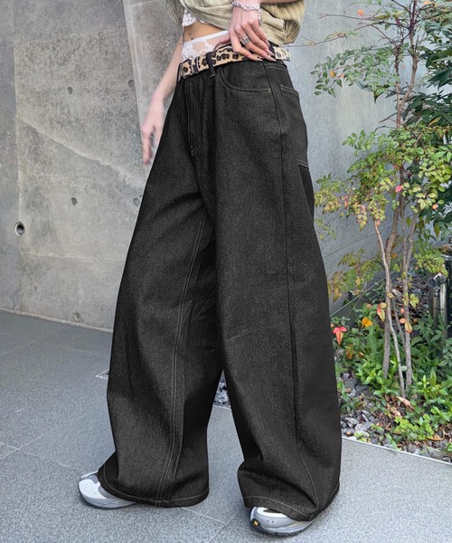 sedacle(セダクル)の「バックボタンベルトデニム(デニムパンツ・メンズ・ブラック/インディゴブルー・LARGE/MEDIUM/SMALL)」の8枚目の写真