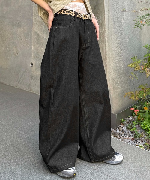 sedacle(セダクル)の「バックボタンベルトデニム(デニムパンツ・メンズ・ブラック/インディゴブルー・LARGE/MEDIUM/SMALL)」の11枚目の写真