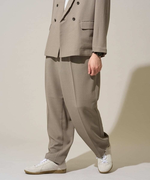 a.v.v（アーヴェヴェ）の「【イージーケア/洗濯機で洗える/毛玉になりにくい/ストレッチ】メッシュストレッチダブルブレストジャケット（テーラードジャケット・メンズ・チャコールグレー/モカ・48/46）」の6枚目の写真