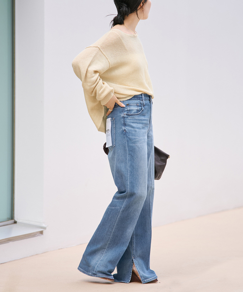 plage(プラージュ)の「Healthy denim / ヘルシーデニム 別注 SLIT デニムパンツ(デニムパンツ・レディース・クリアブルー・25/24/23)」の4枚目の写真