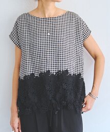 BEARDSLEY | 《4/1(水)20：00予約開始》裾レースリネンブラウス(シャツ/ブラウス)