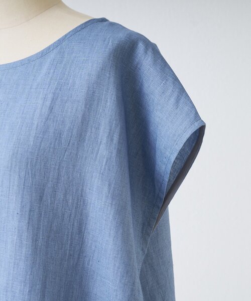 BEARDSLEY（ビアズリー）の「《4/1(水)20：00予約開始》裾レースリネンブラウス（シャツ/ブラウス・レディース・ブラック/ブルー/アイボリー・FREE）」の10枚目の写真