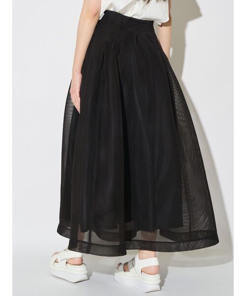 ELENDEEK（エレンディーク）の「MESH BONDING FLARED SK（スカート・レディース・ブラック/ライトグレー・2/1）」の5枚目の写真