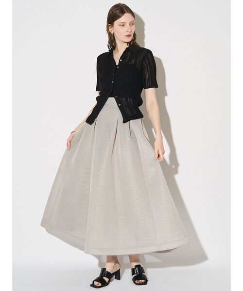 ELENDEEK（エレンディーク）の「MESH BONDING FLARED SK（スカート・レディース・ブラック/ライトグレー・2/1）」の15枚目の写真