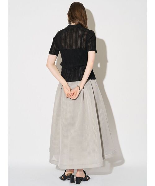 ELENDEEK（エレンディーク）の「MESH BONDING FLARED SK（スカート・レディース・ブラック/ライトグレー・2/1）」の16枚目の写真