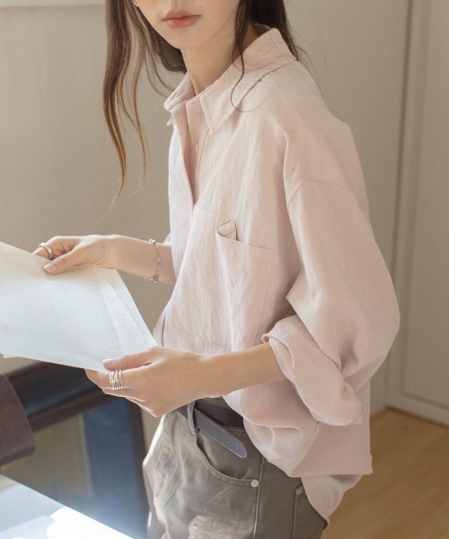 CHUN CHUN NOTES(チュンチュンノーツ)の「26SS/オーバーサイズポケットシャツ(シャツ/ブラウス・レディース・ブルー/ピンク/ホワイト・F)」の1枚目の写真