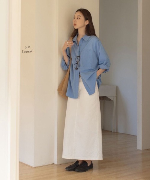 CHUN CHUN NOTES(チュンチュンノーツ)の「26SS/オーバーサイズポケットシャツ(シャツ/ブラウス・レディース・ブルー/ピンク/ホワイト・F)」の9枚目の写真
